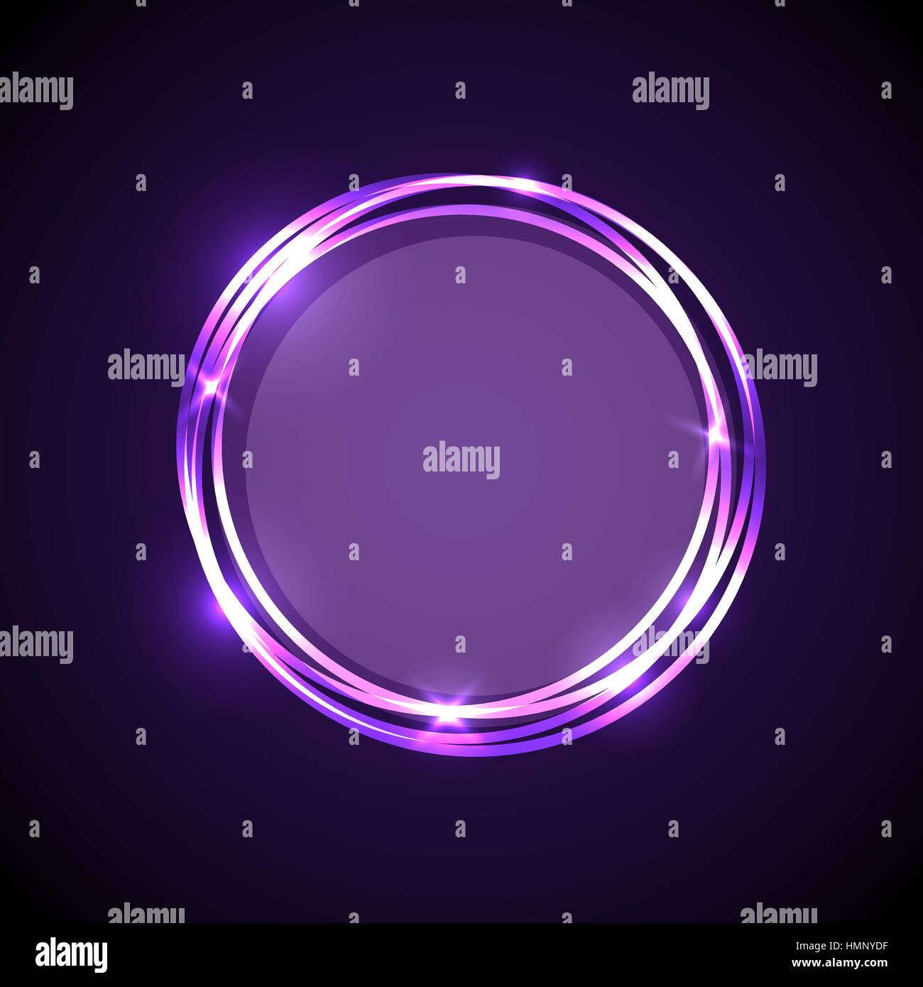 Abstract background with purple neon circles banner, stock vector Stock ...