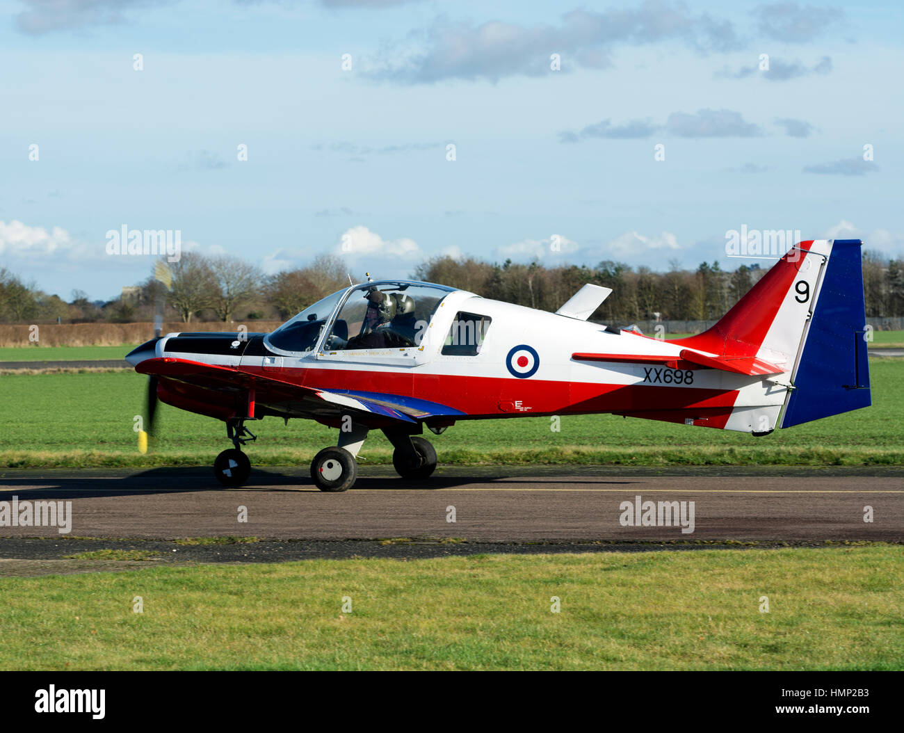 Scottish Aviation Bulldog at Wellesbourne Airfield, Warwickshire, UK (XX698) Stock Photo