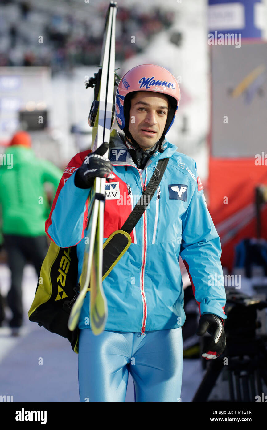 ZAKOPANE, POLAND - JANUARY 22, 2016: FIS Ski Jumping World Cup in Zakopane o/p Andreas Kofler AUT Stock Photo