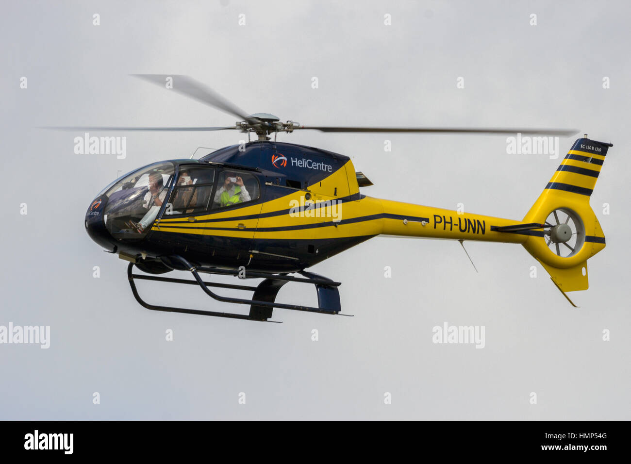EC120B helicopter from HeliCentre in flight Stock Photo