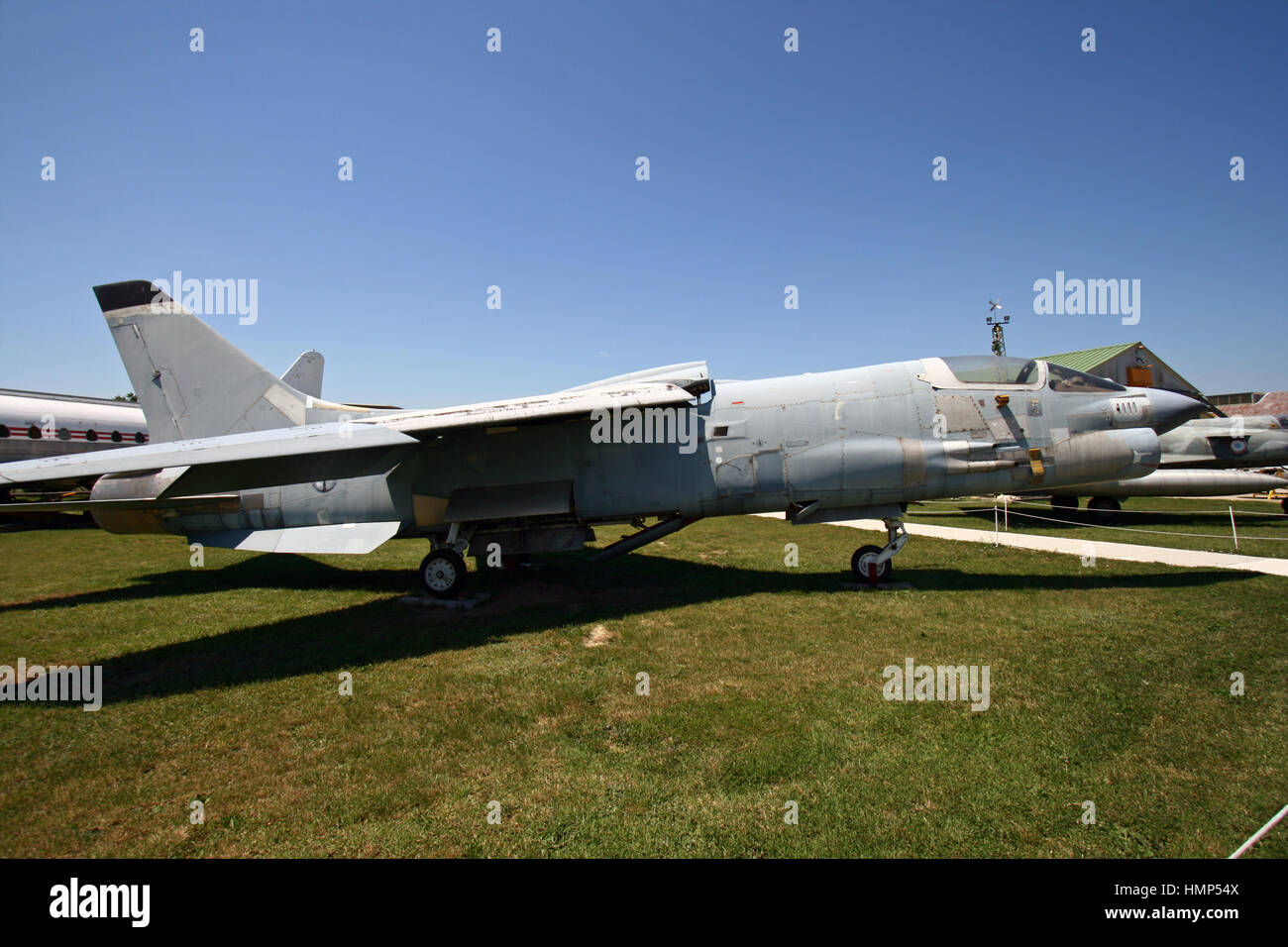 French Navy F-8 Crusader on display Stock Photo