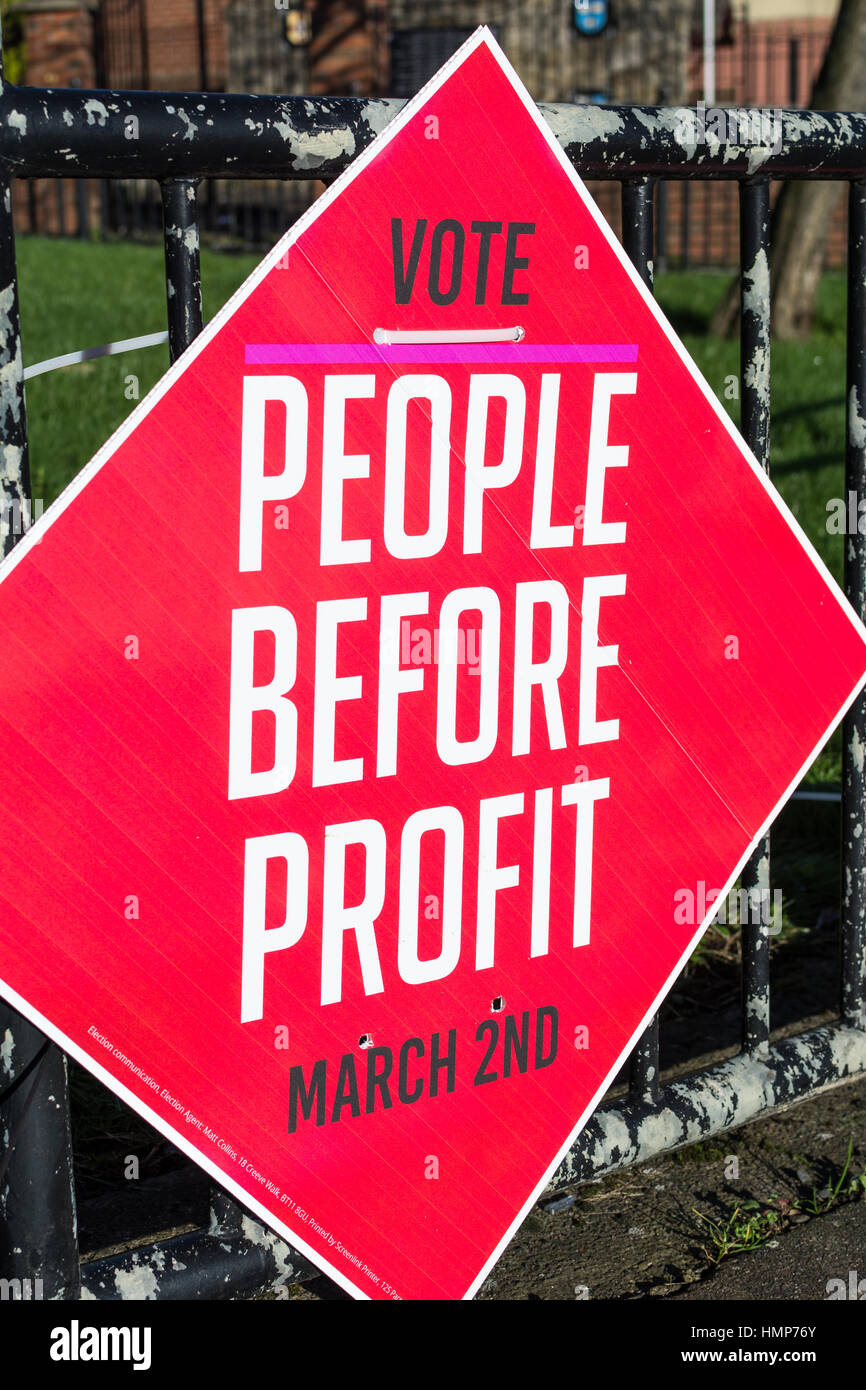 People Before Profit election poster 2017 Stock Photo