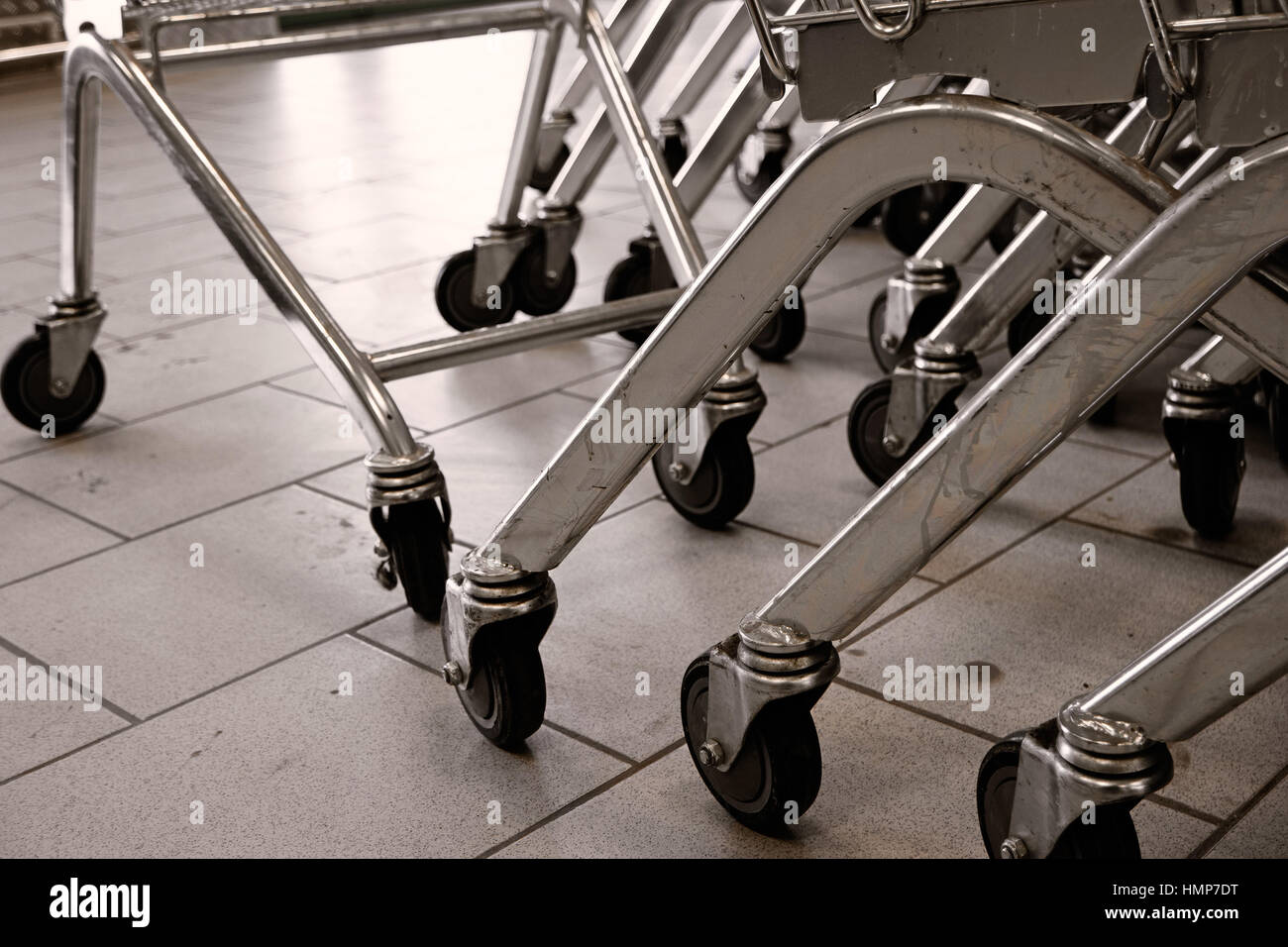 Market carts wheels closeup Stock Photo Alamy