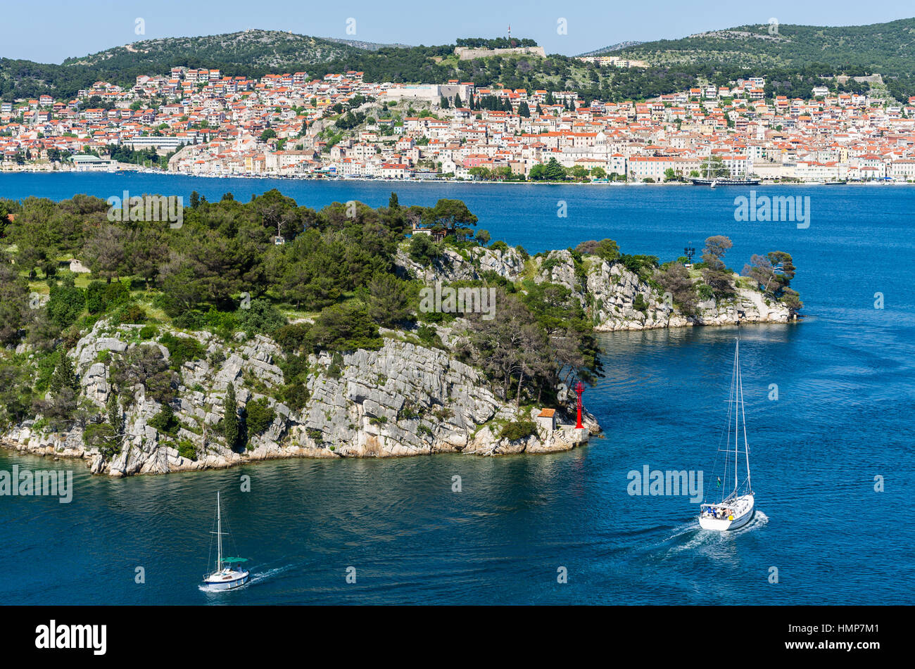 City of Sibenik, Adriatic coast, Croatia Stock Photo