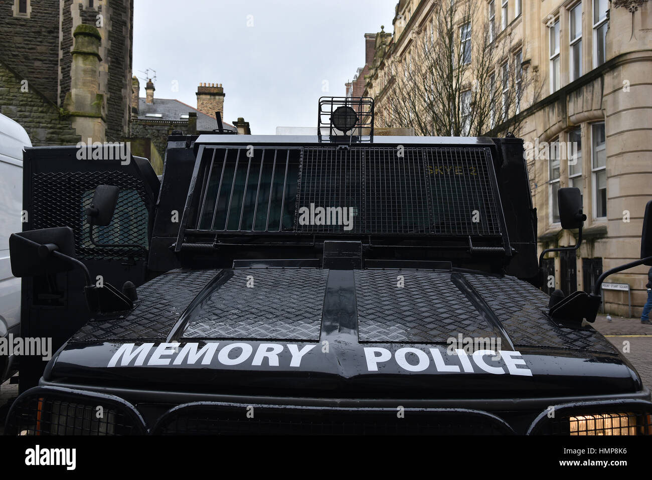 BBC Doctor Who, filming in Mount Stuart Square, Cardiff Bay. Actors