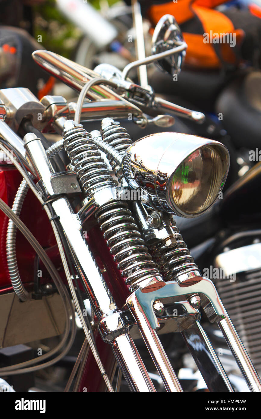 Front of motorcycle Stock Photo Alamy