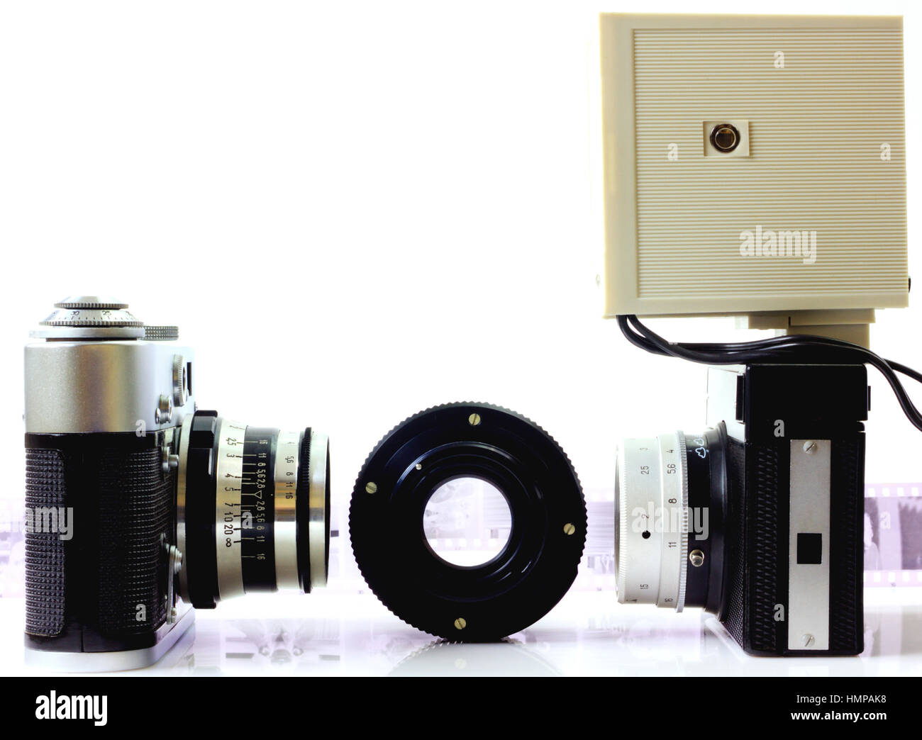 Retro camera isolated on white background closeup Stock Photo - Alamy