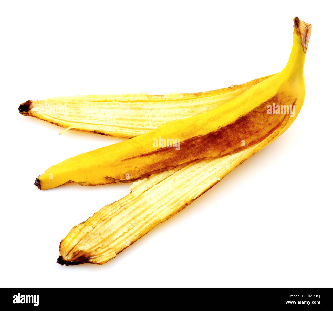 Banana peel isolated on white Stock Photo Alamy