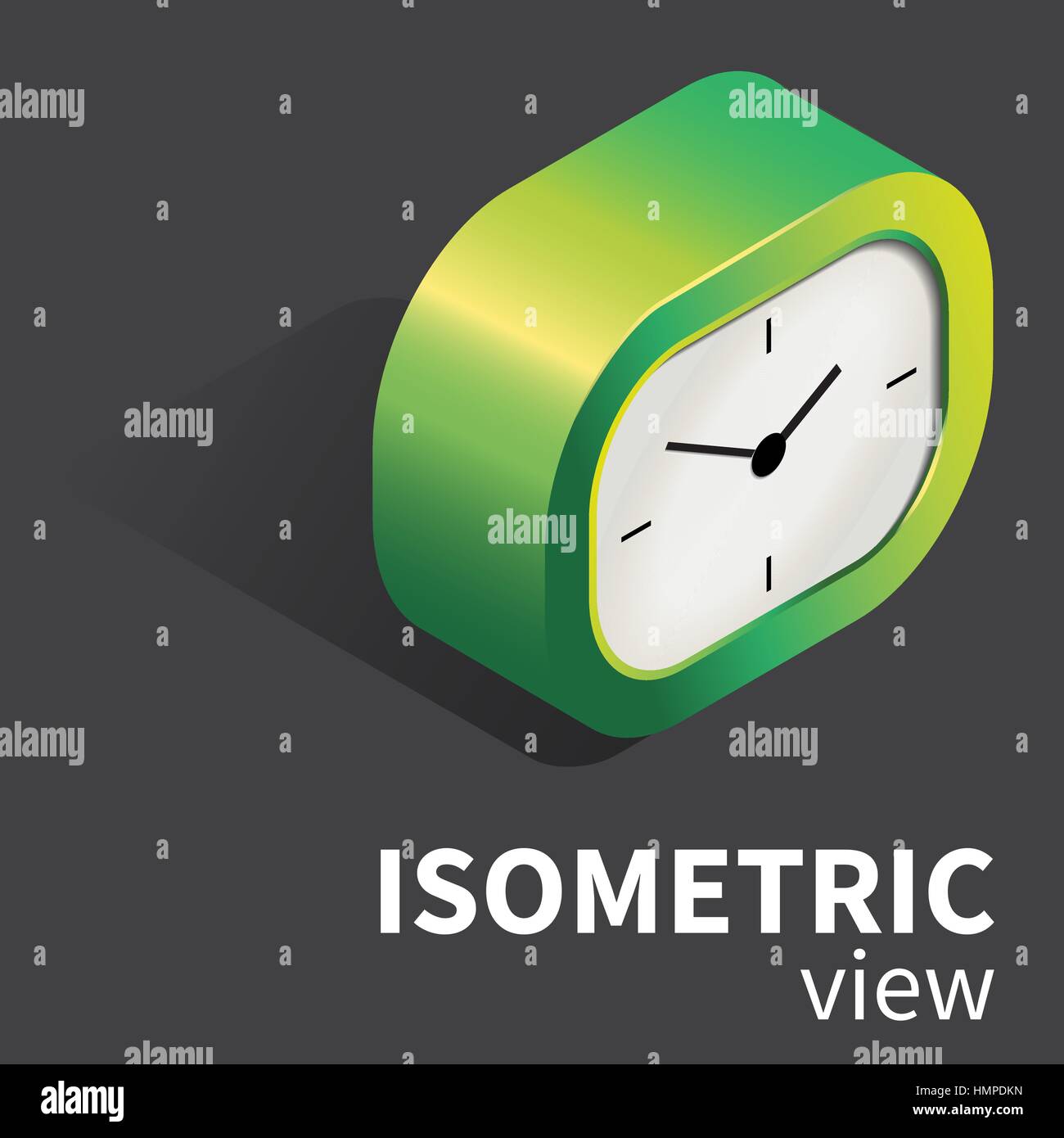 Vector analog realistic desk clock isometric Stock Vector Image & Art ...