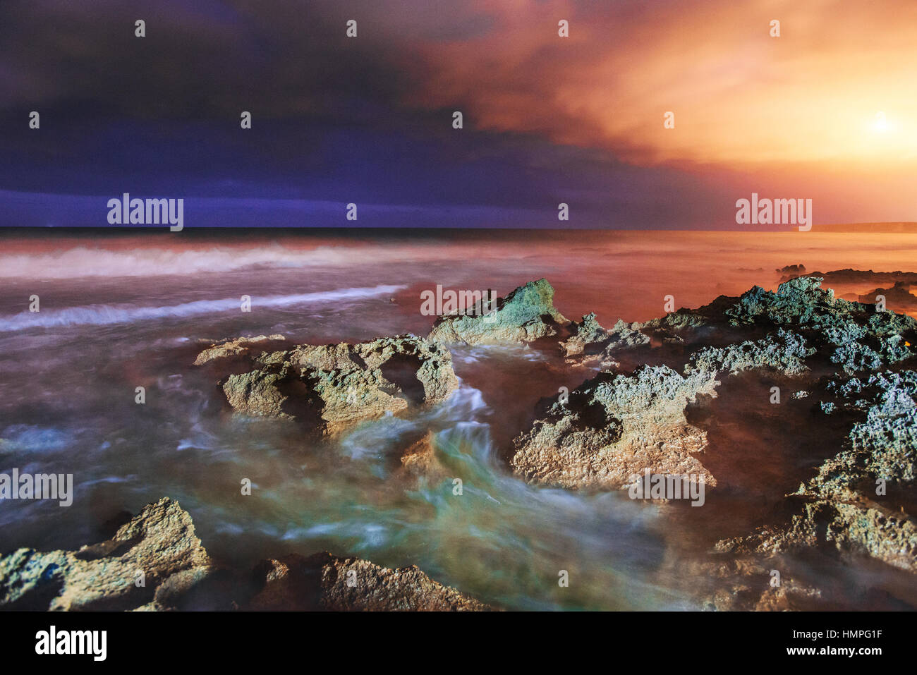 Beautiful sea landscape at sunset Stock Photo - Alamy