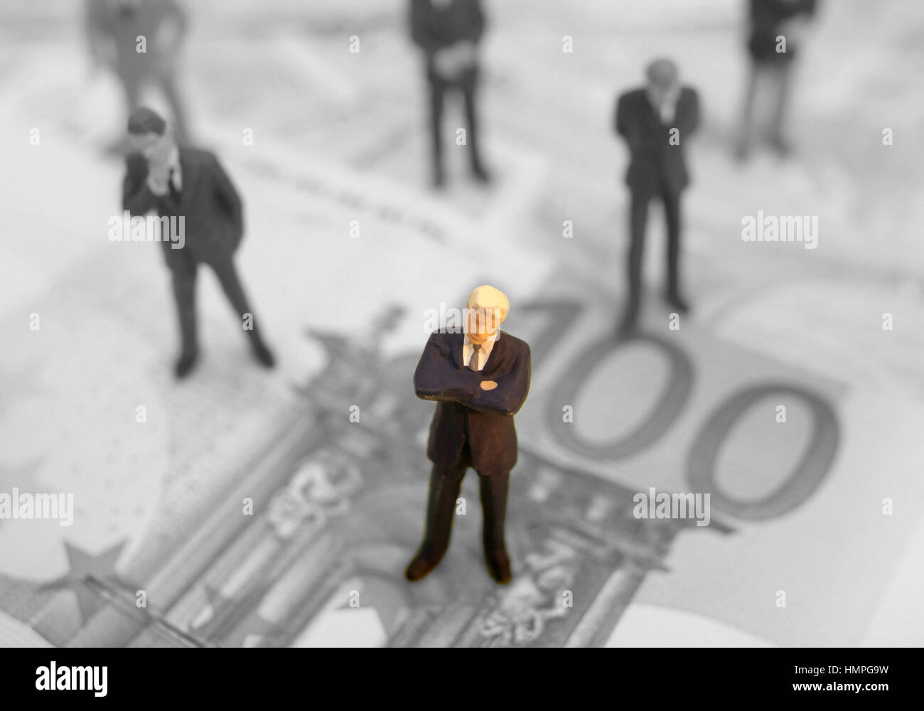 Symbolic for Businessmen and money Stock Photo