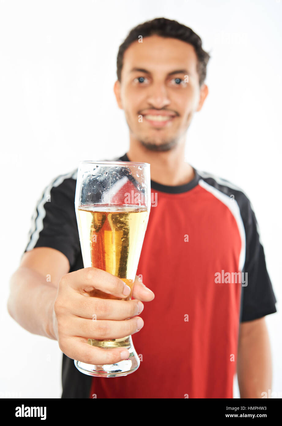 Man holding up empty glass hi-res stock photography and images - Alamy