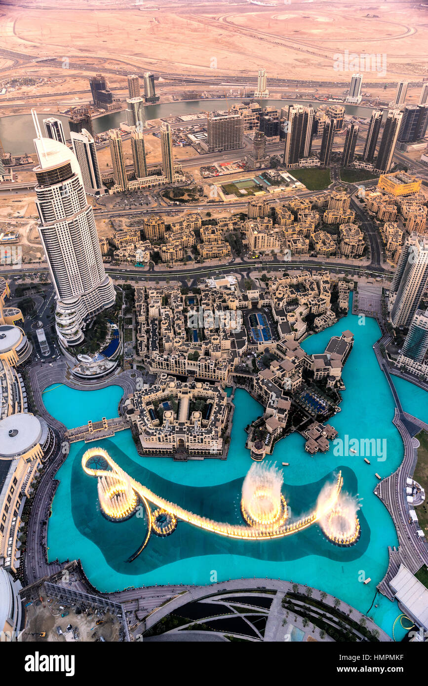 Dubai skyline at dusk, UAE Stock Photo - Alamy