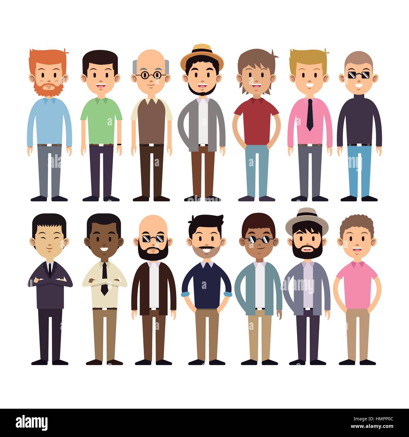 Five men group Stock Vector Images Alamy