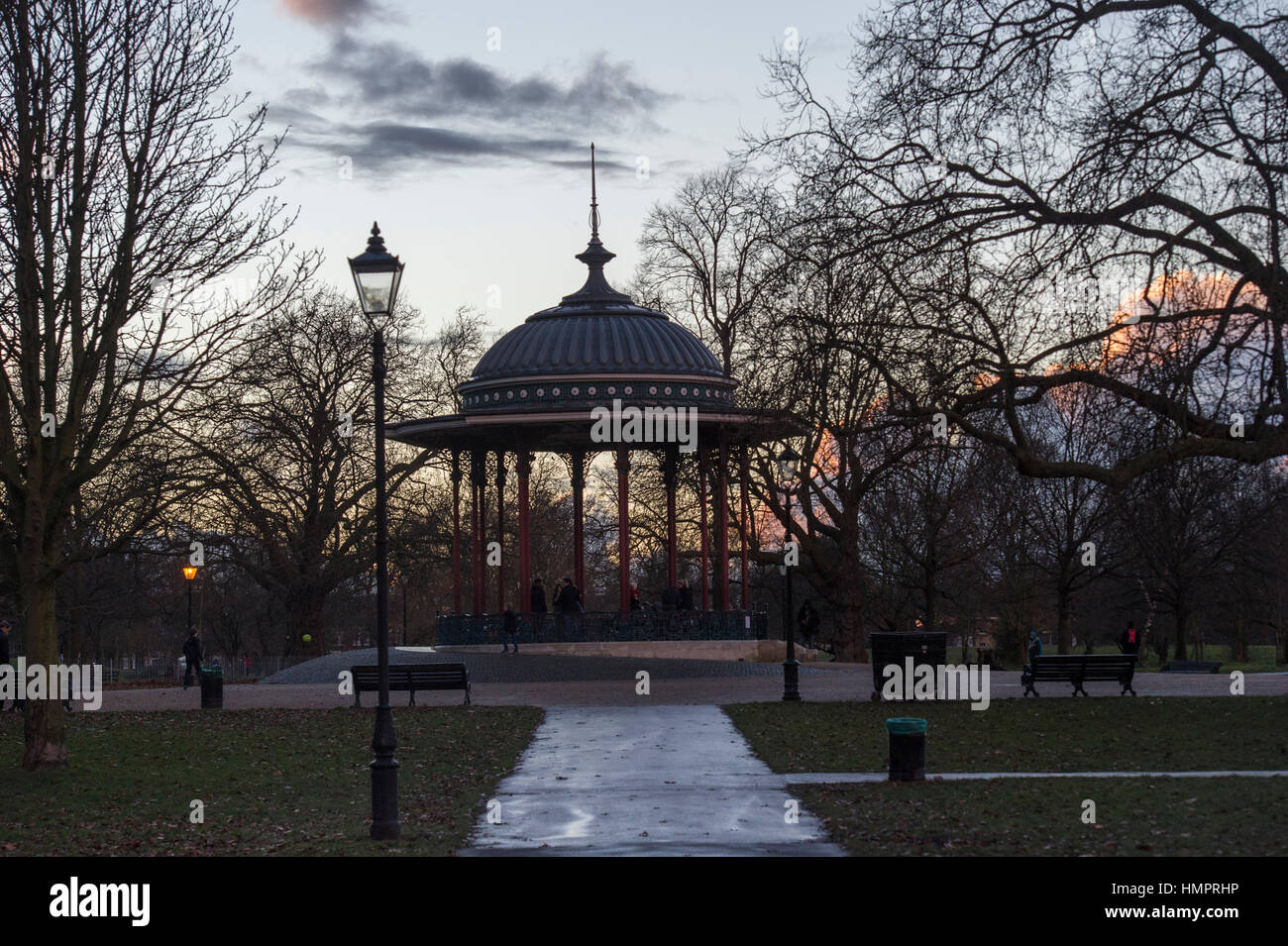 Clapham Common Bandstand in the winter Stock Photo