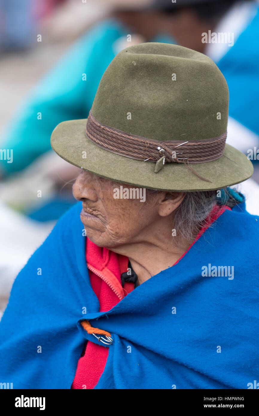 Indian wearing traditional felt hat 