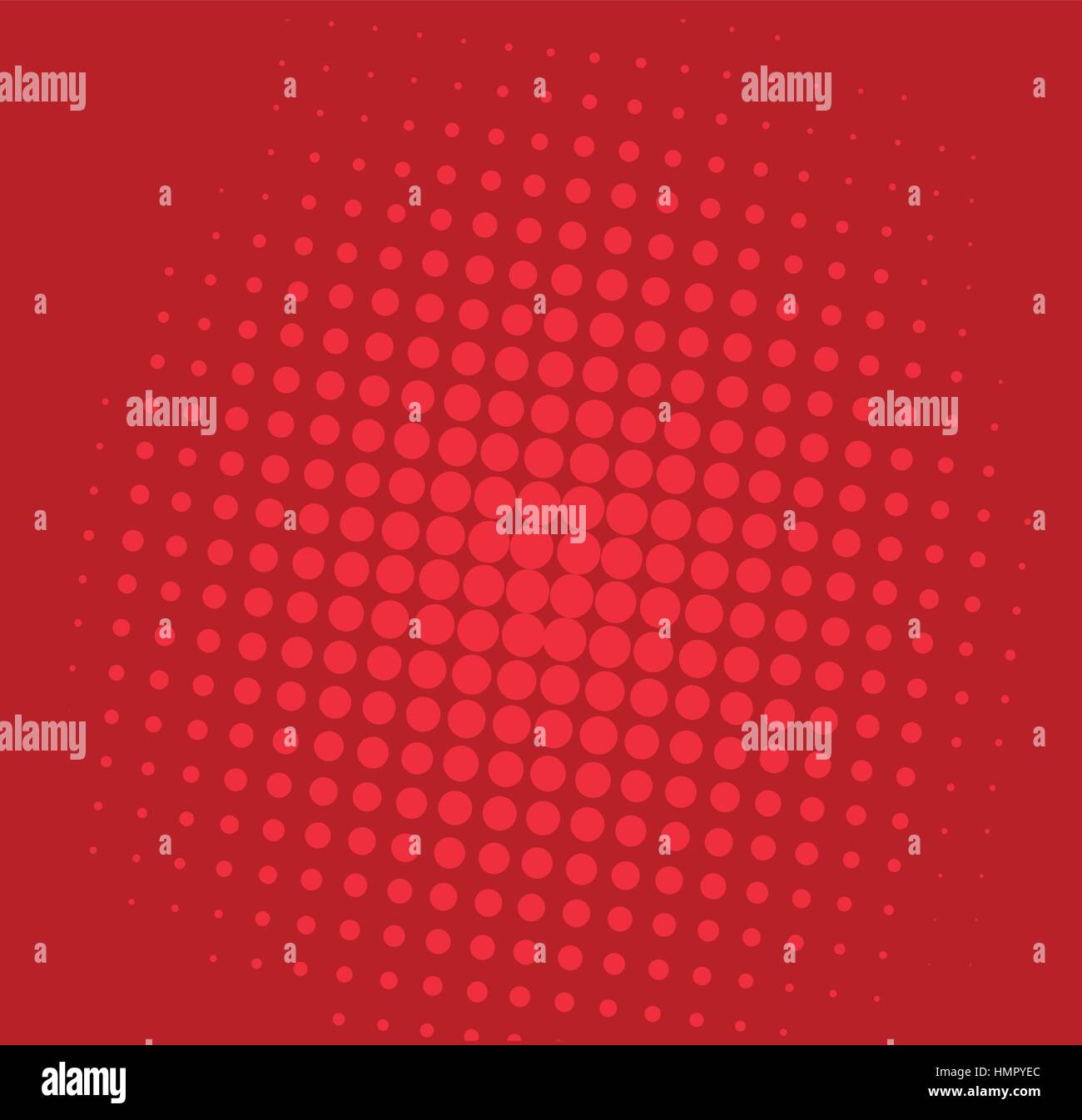 Pop Art Red Crimson Maroon Dots Comic Background Vector Template Design Stock Vector