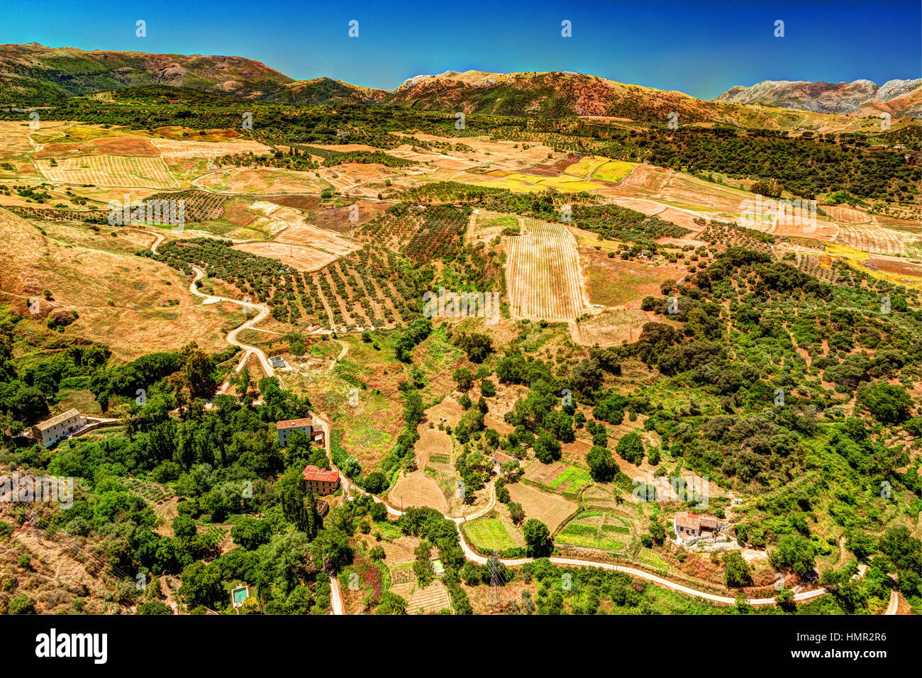 Flat lay, aerial top view of a landscape Stock Photo - Alamy