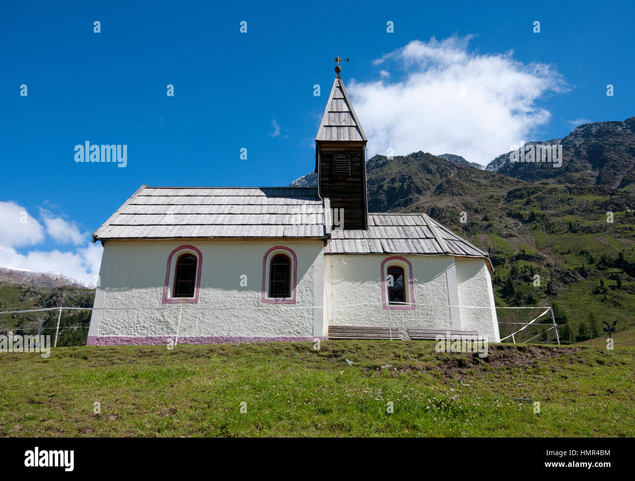 Church of Maso Corto (Kurzras), Val Senales (Schnalstal), Trentino Alto Adige, Italy Stock Photo
