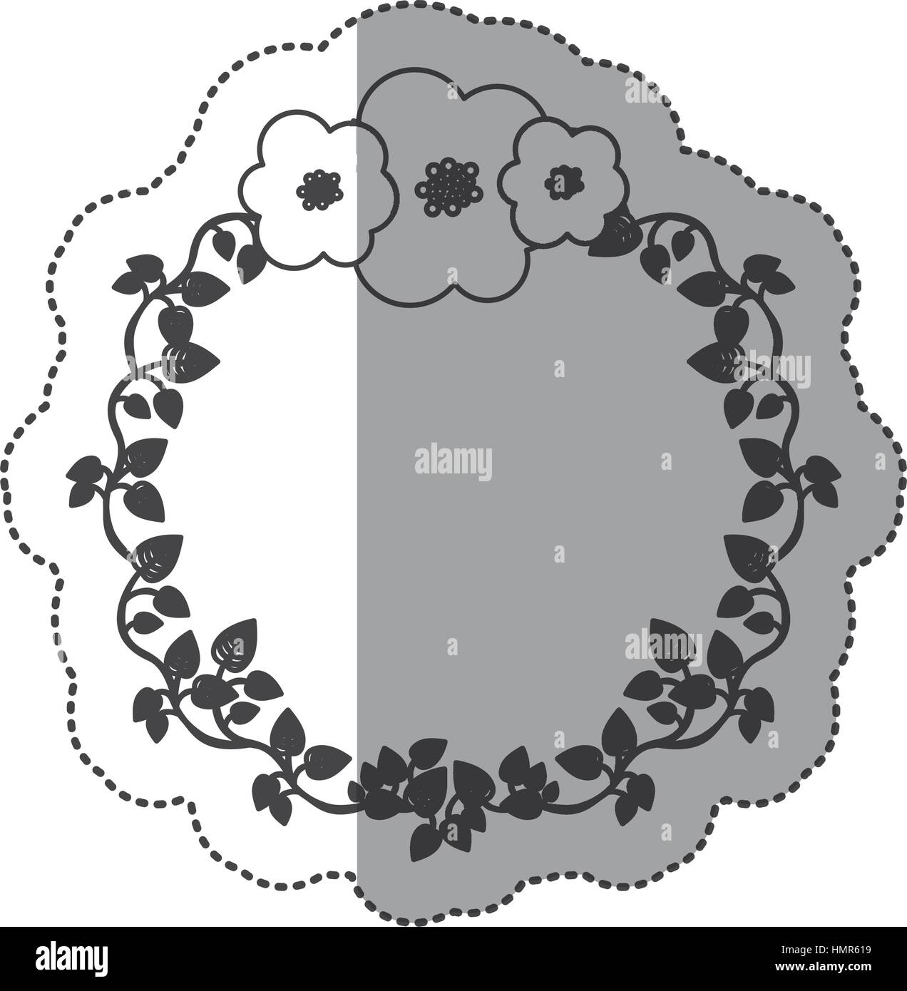 Wreath leaves ornament Stock Vector Image & Art - Alamy