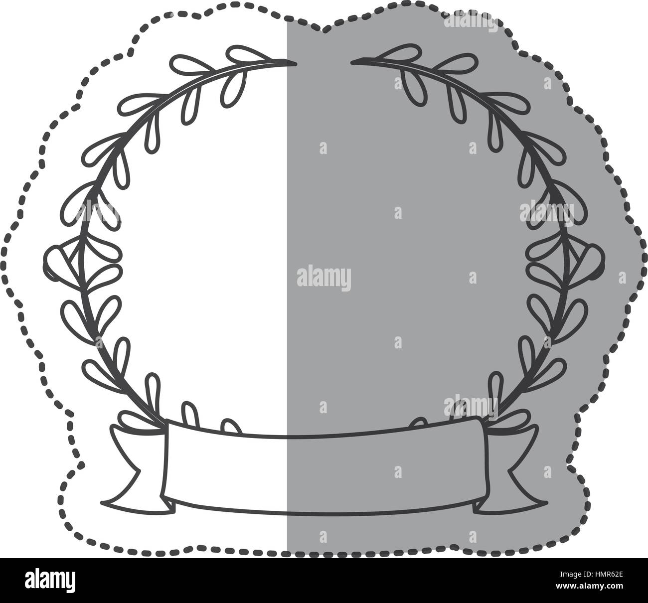 Wreath leaves ornament Stock Vector Image & Art - Alamy