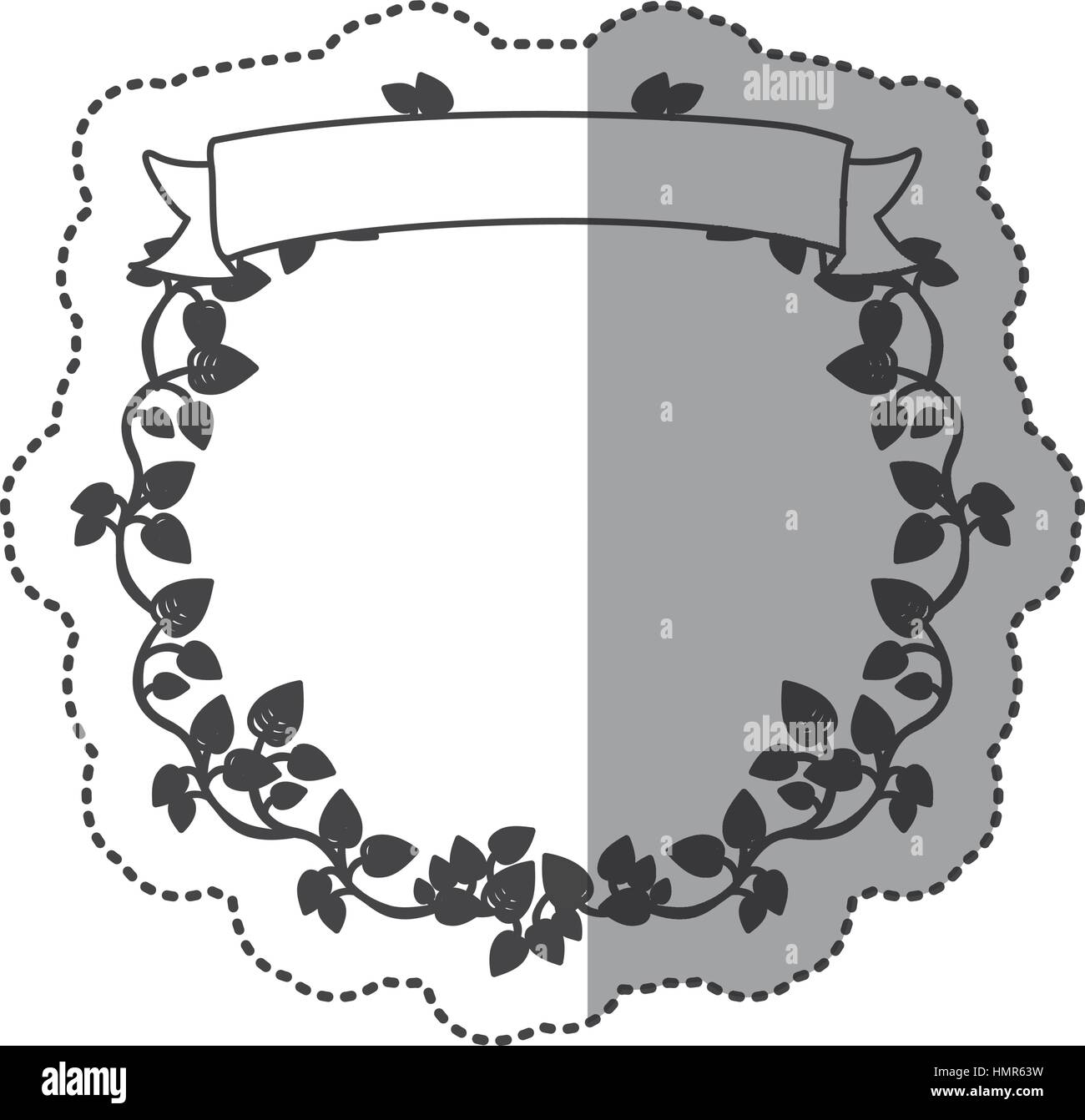 Wreath leaves ornament Stock Vector Image & Art - Alamy