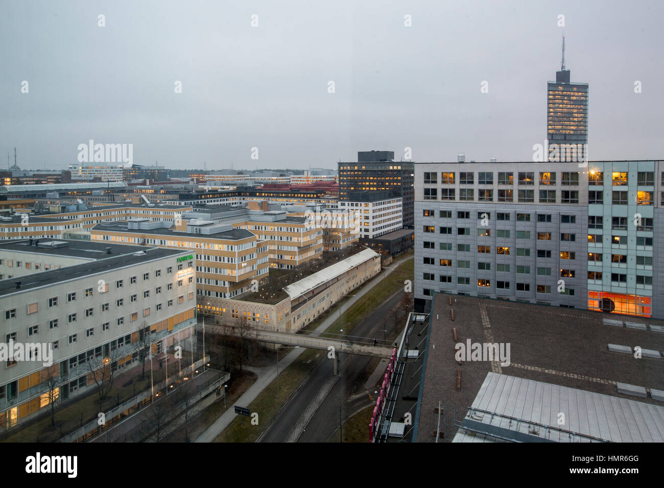 View from Kista Tower, Sweden. Stock Photo