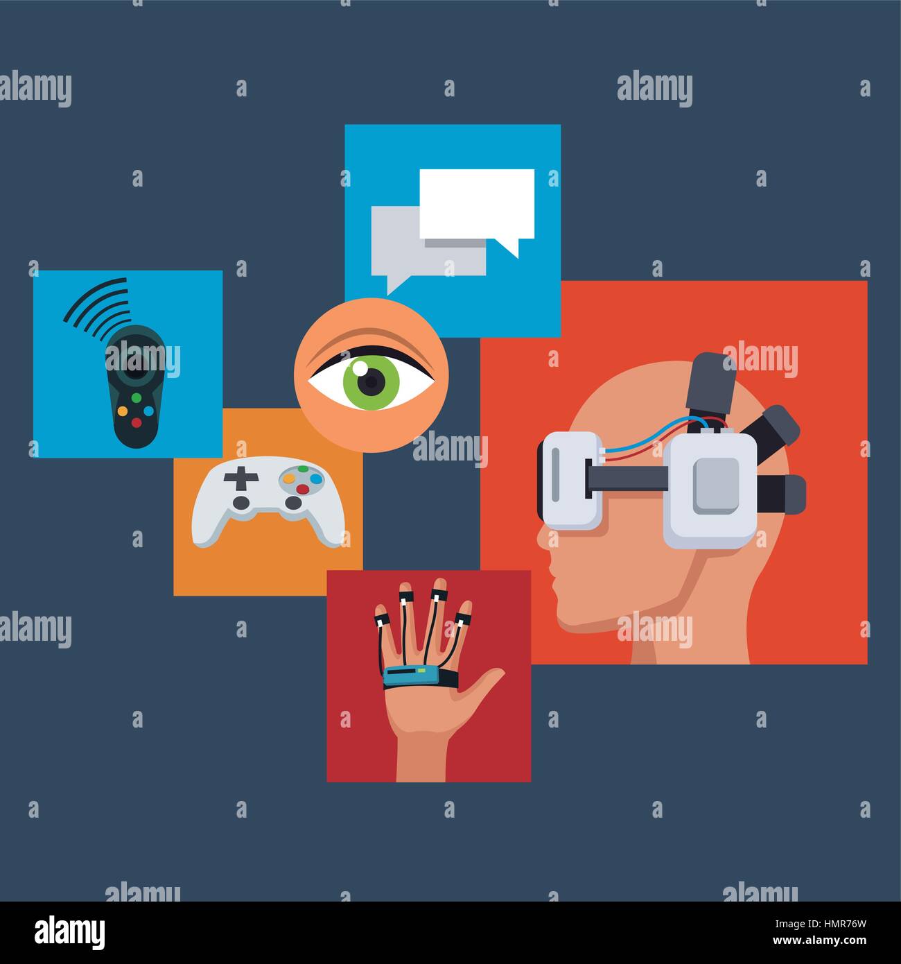 set virtual reality devices technology Stock Vector Image & Art - Alamy