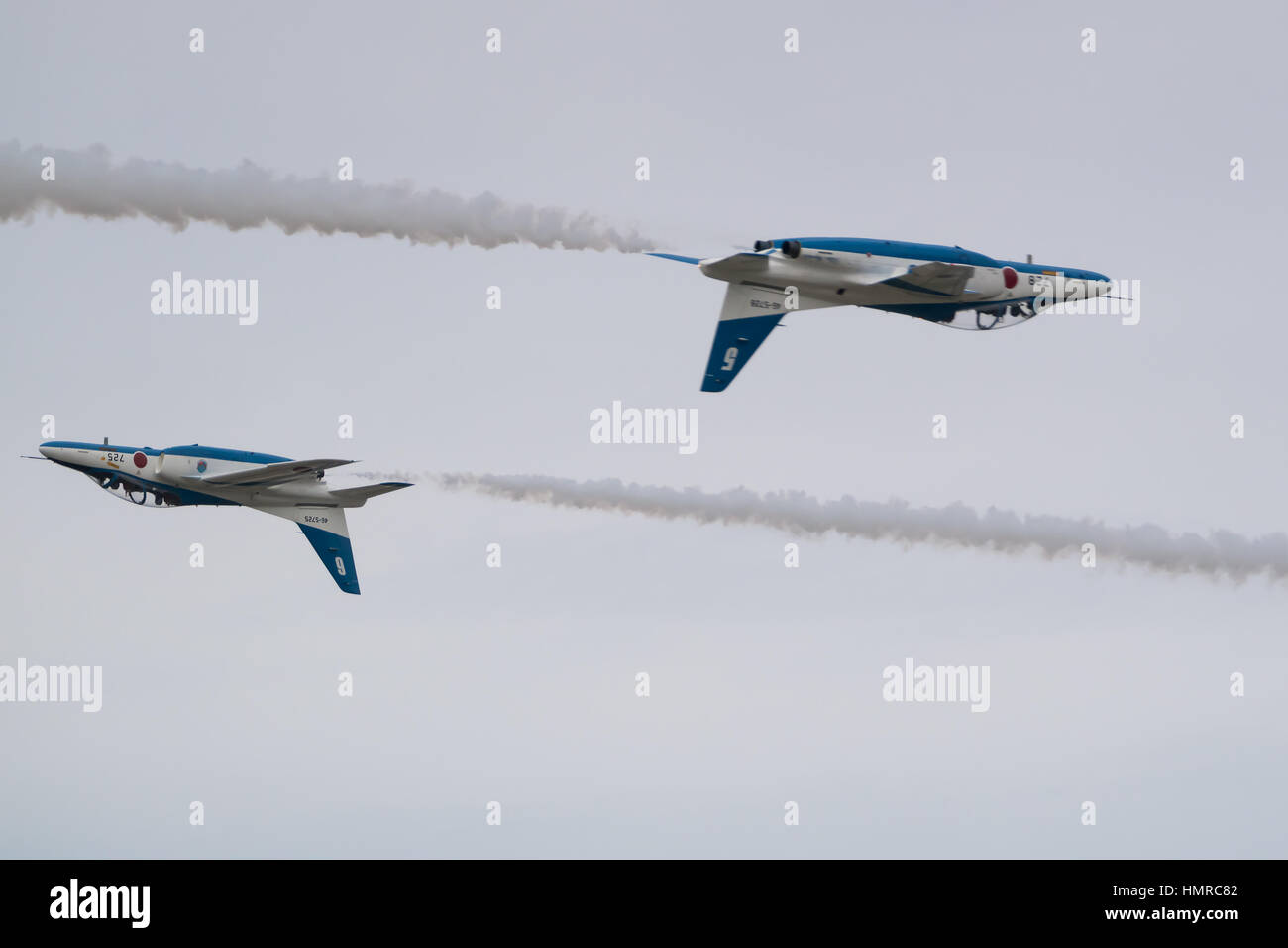 Demonstration Flights of Blue Impulse. Blue Impulse is the aerobatic