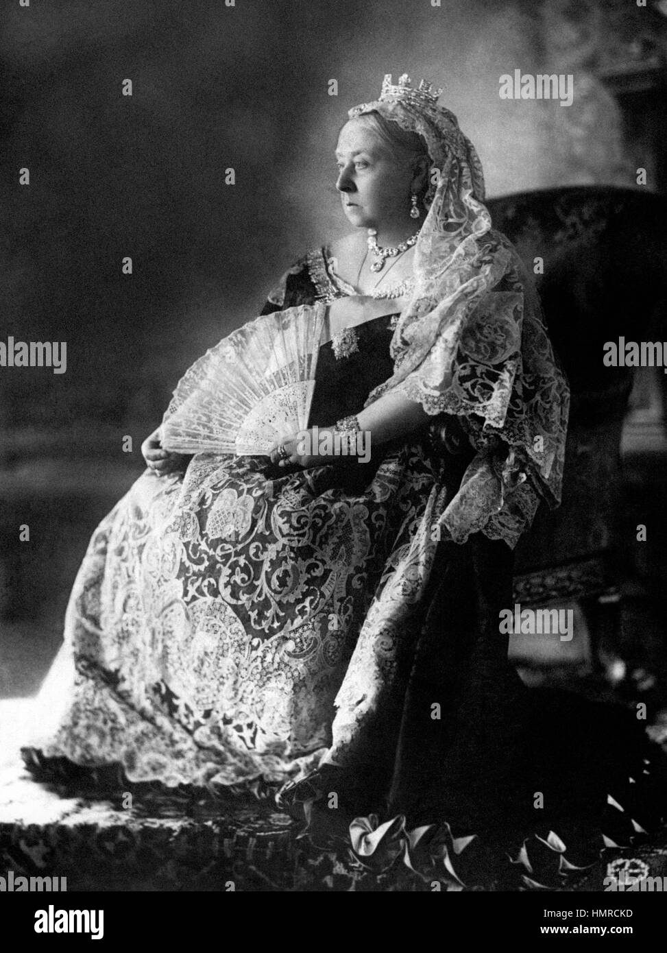Undated file image of Queen Victoria's Diamond Jubilee photographic portrait. Queen Elizabeth II is to make history when she becomes the first British monarch to reach their Sapphire Jubilee on February 6. Stock Photo