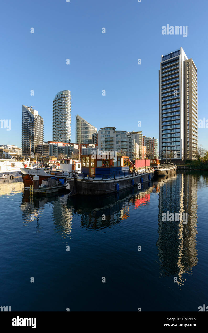 Poplar Dock, Canary Wharf, London. E14, United Kingdom Stock Photo