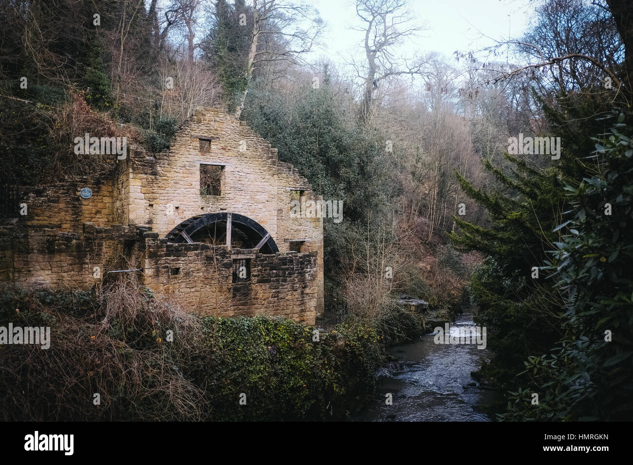 The old mill house in Jesmond Dene, Newcastle upon Tyne. Stock Photo