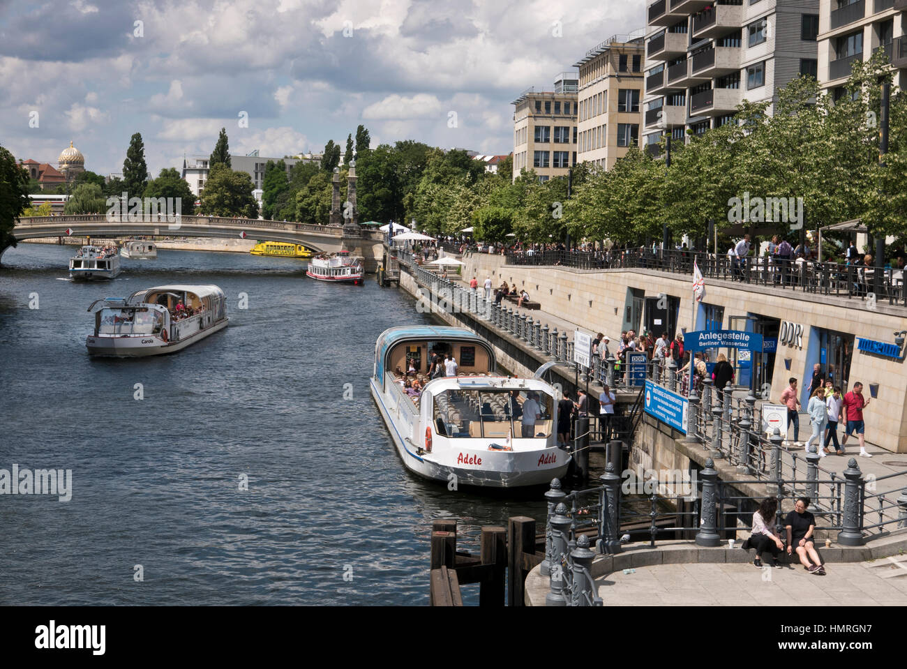 Scenic view by the river bank, Berlin, Germany Stock Photo - Alamy