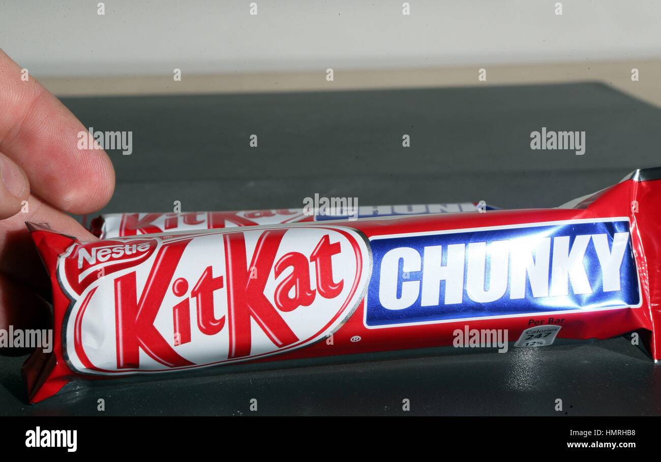 File photo dated 19/02/13 of a Nestle Kit Kat Chunky chocolate bar, as shrinking the size of a