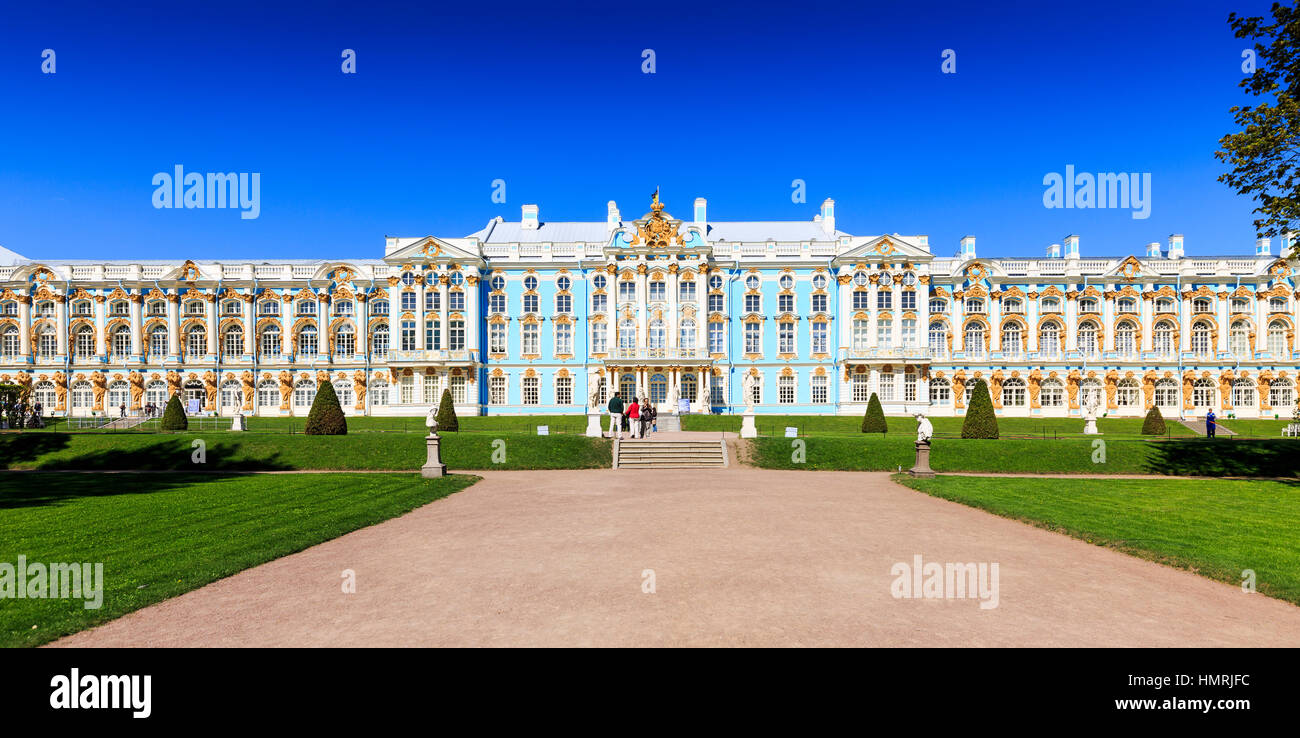 the gardens of Catharines palace, st petersburg, russia Stock Photo