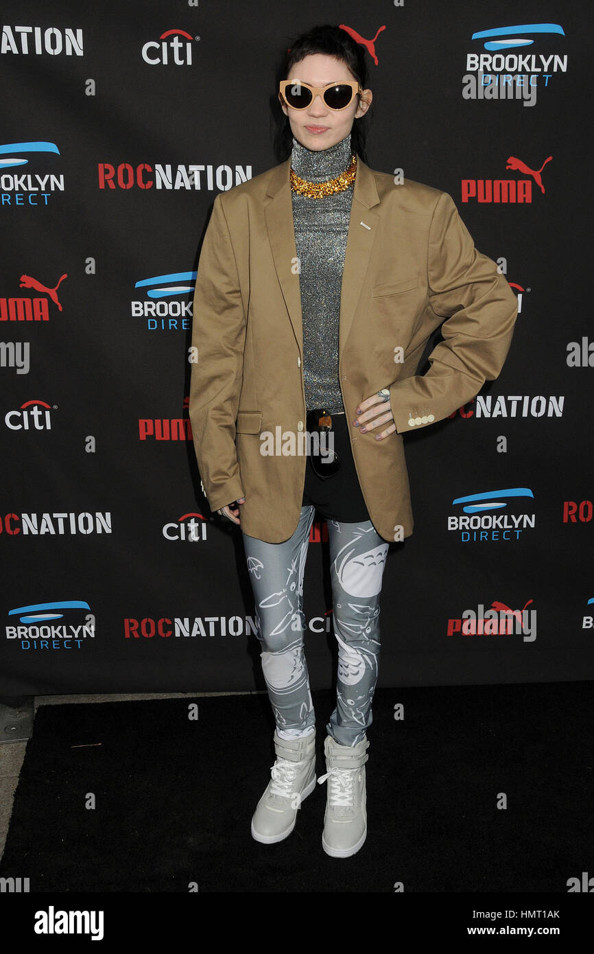 February 7, 2015 - Beverly Hills, CA, United States - 7 February 2015 - Beverly Hills, California - Grimes, Claire Boucher. Roc Nation Annual Pre-Grammy Brunch 2015 held at a Private Residence. Photo Credit: Byron Purvis/AdMedia (Credit Image: © Byron Purvis/AdMedia via ZUMA Wire) Stock Photo