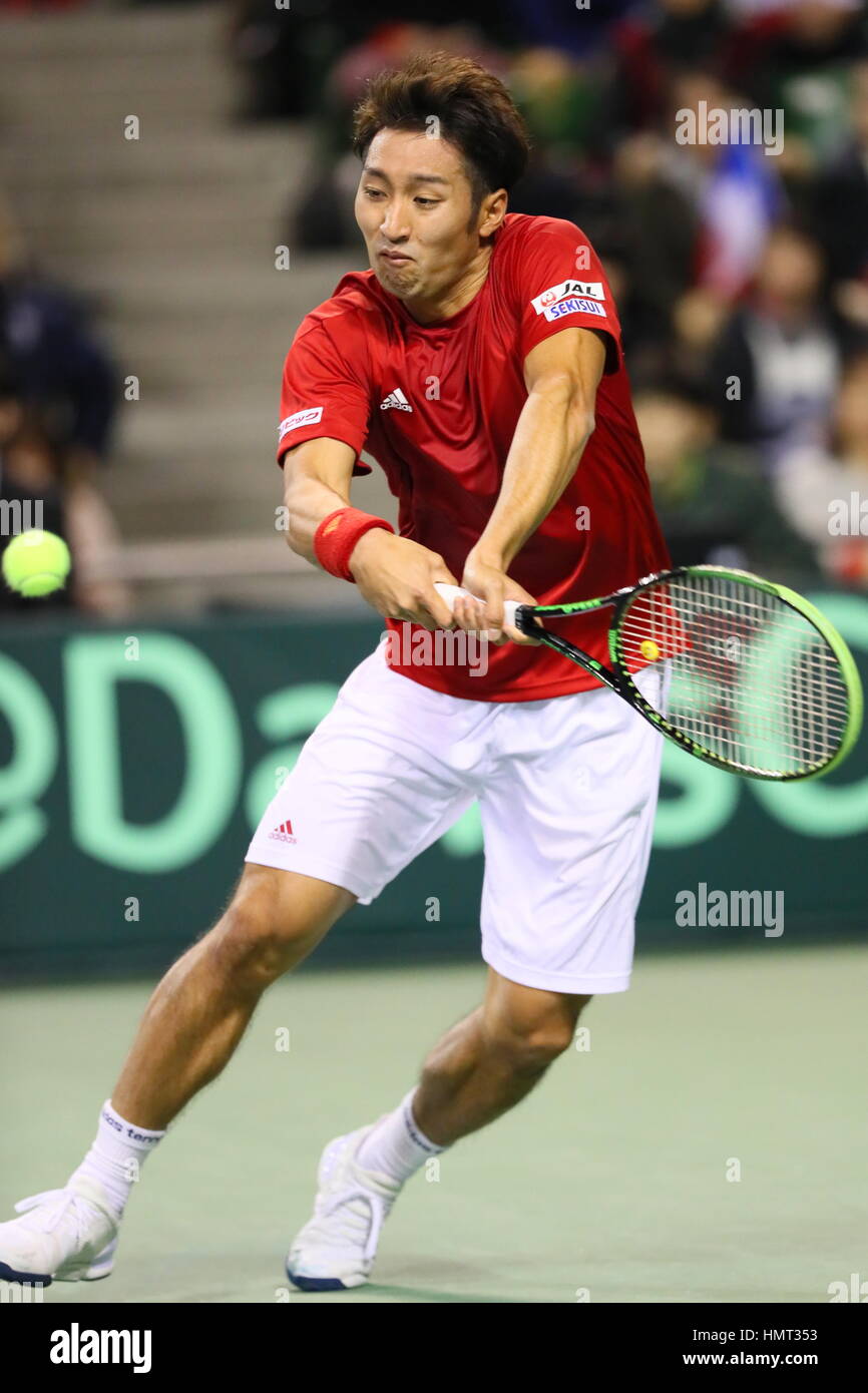 Ariake Coliseum, Tokyo, Japan. 5th Feb, 2017. Yasutaka Uchiyama (JPN ...