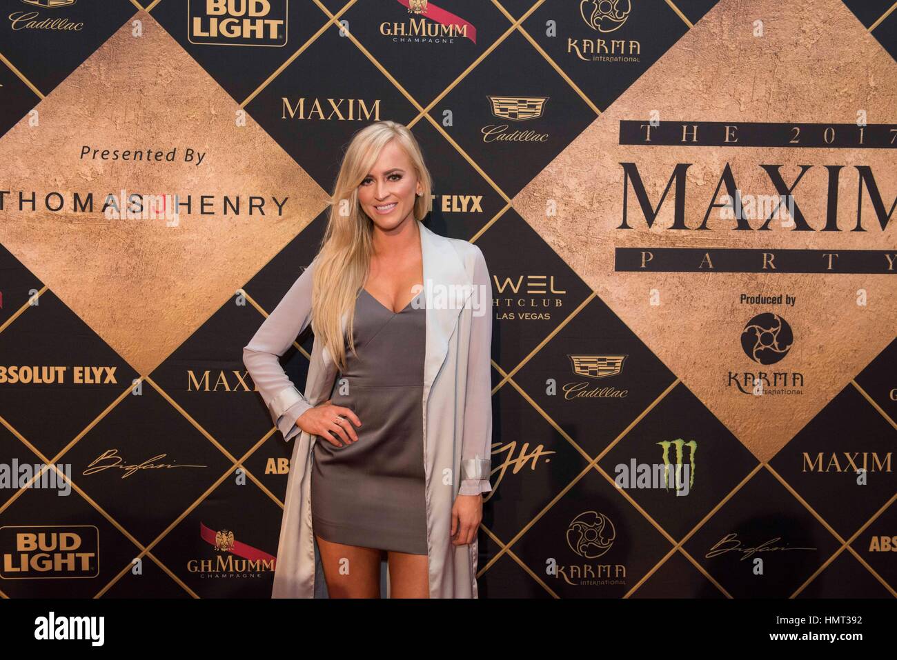 Danielle Moinet attends the red carpet at the 2017 Maxim Party for