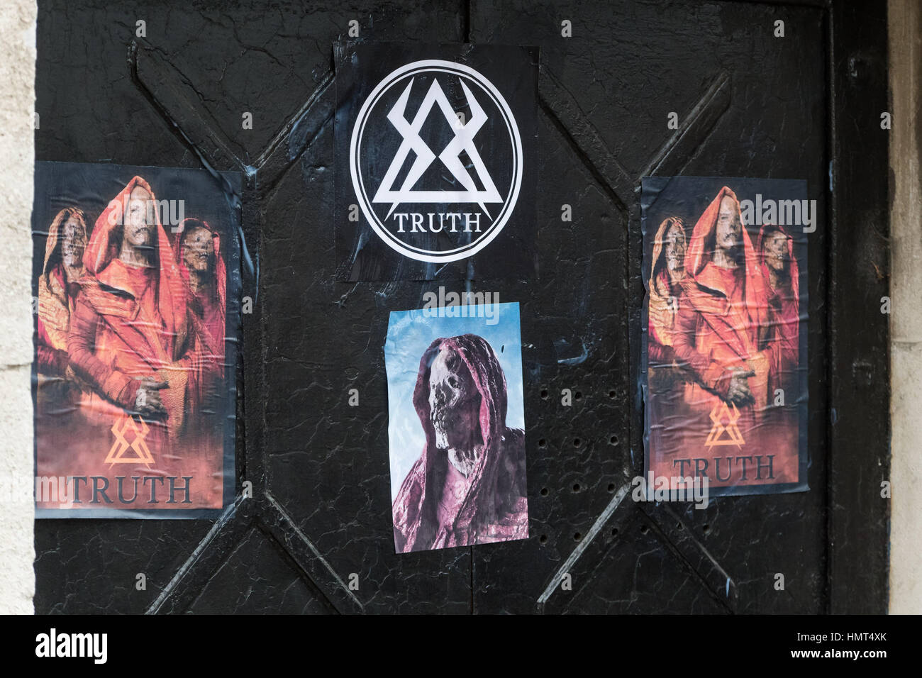 Set dressing during Doctor Who filming on Mount Stuart Square in Cardiff Bay, UK, after Peter