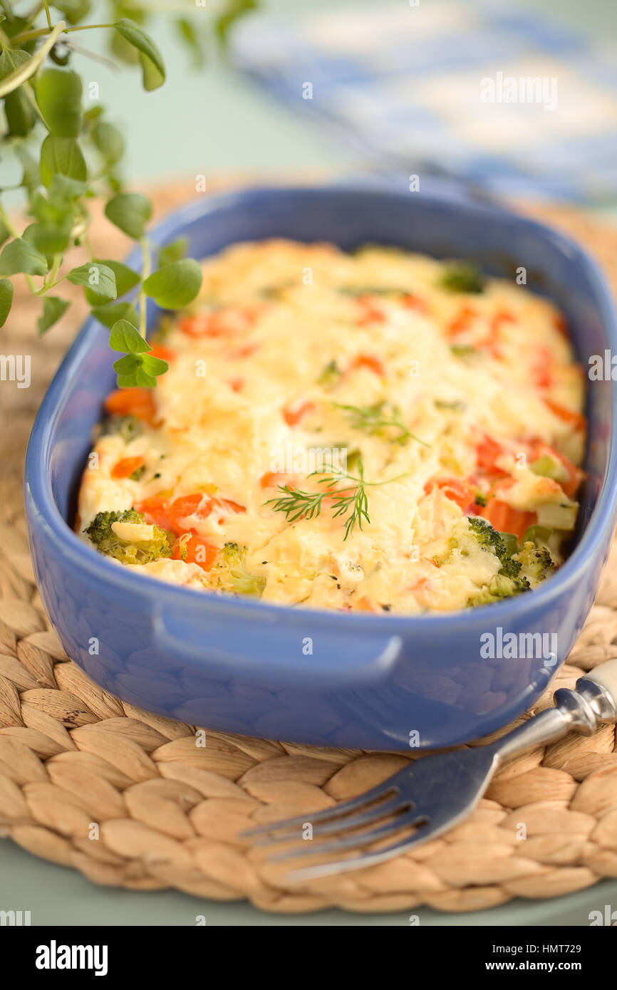 CREAM CHEESE VEGETABLE CASSEROLE Stock Photo Alamy