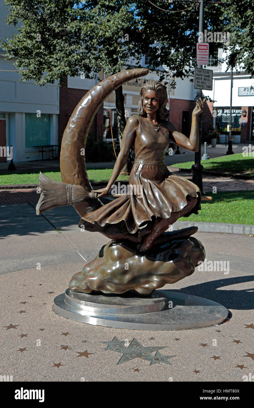 The 'Bewitched' statue of Elizabeth Montgomery in Salem, Essex County