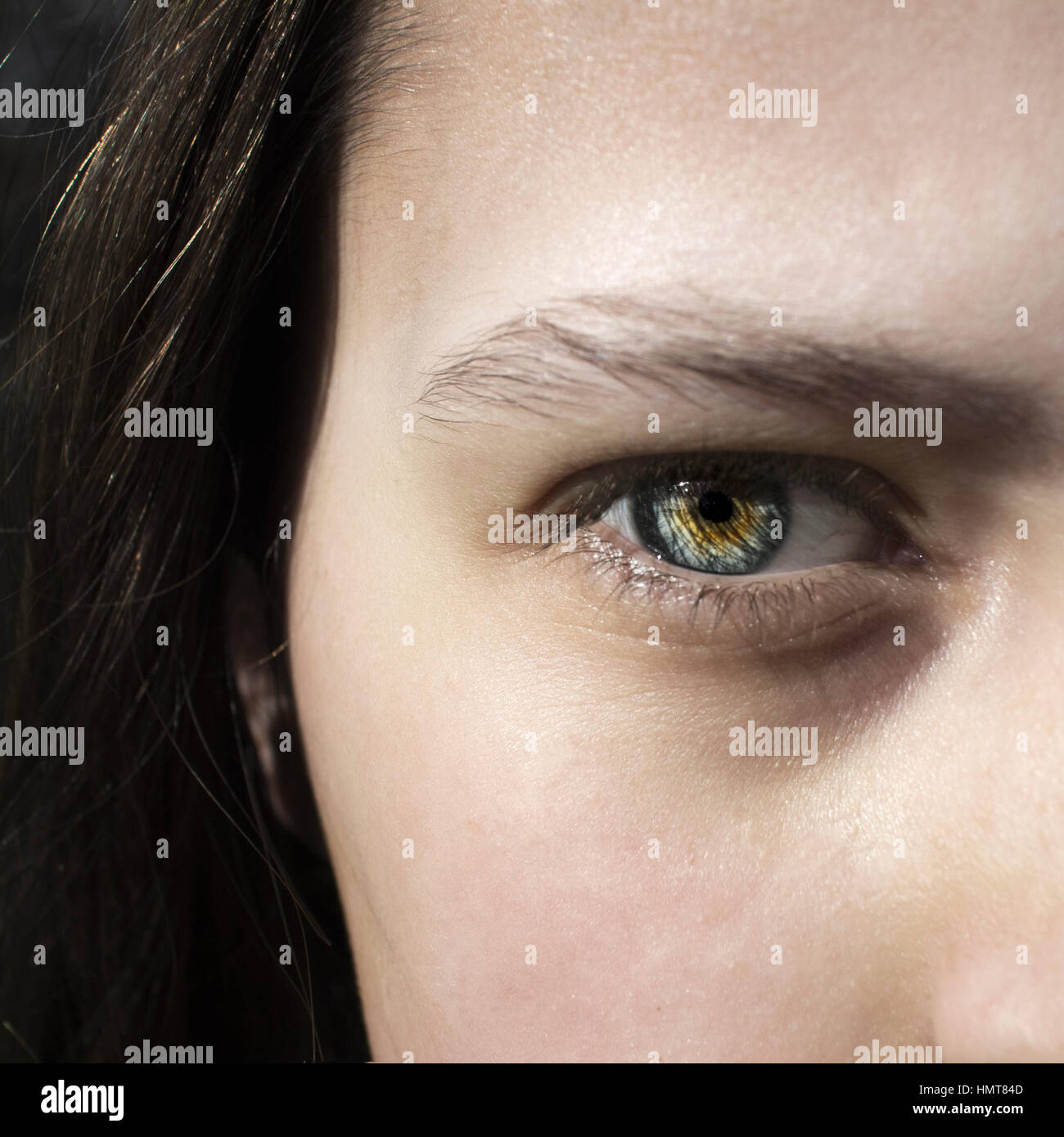 Close up of human eye, outdoor Stock Photo