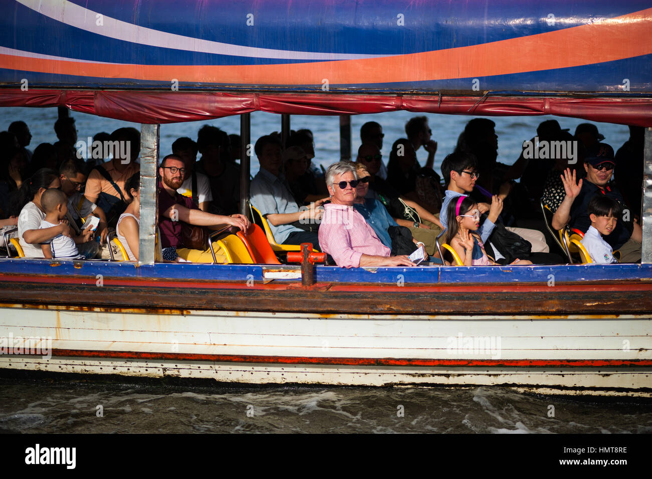 Tourist boat drive in Bangkok Stock Photo - Alamy