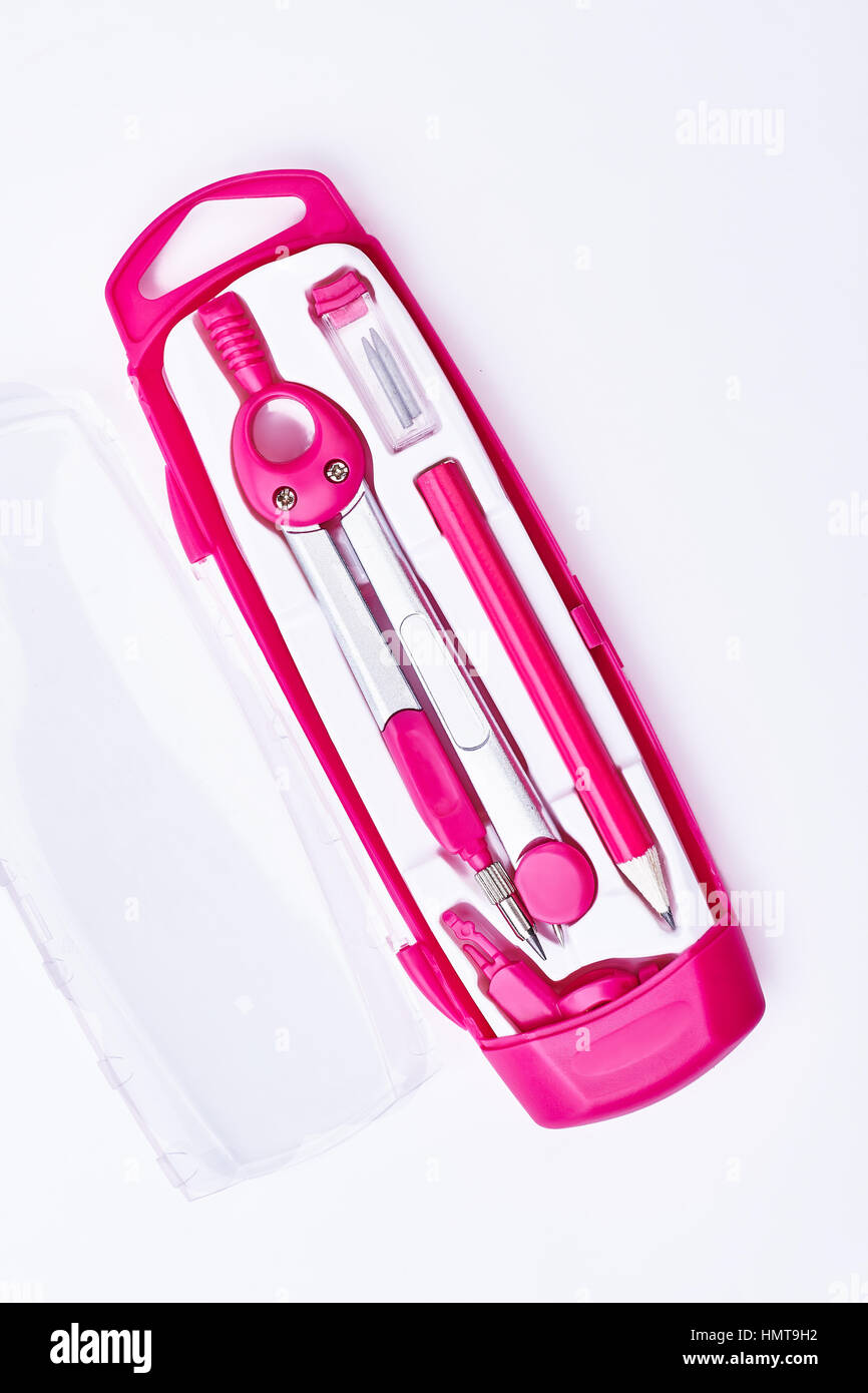 Pair of drawing compasses set Stock Photo Alamy