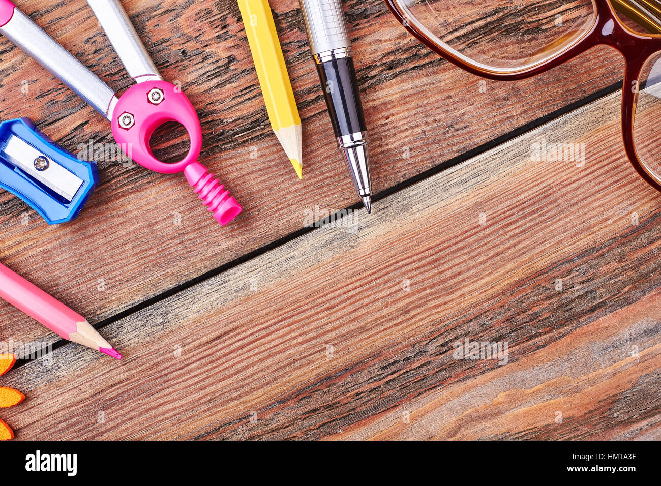 Set of stationery tools Stock Photo Alamy