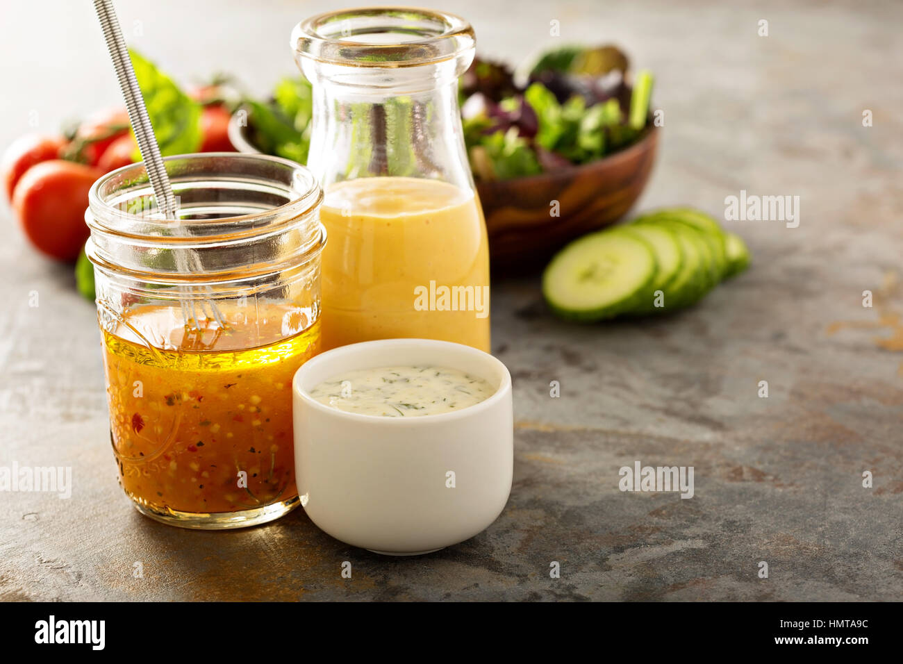 Bottles of salad dressing hi-res stock photography and images - Alamy