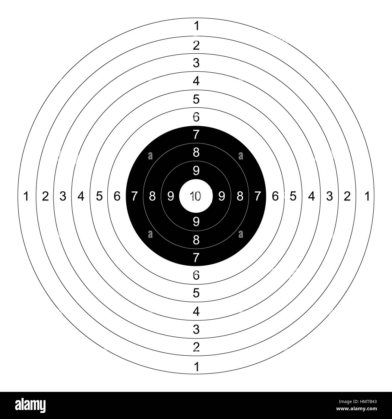 gun shooting paper targets vector with white background Stock Vector