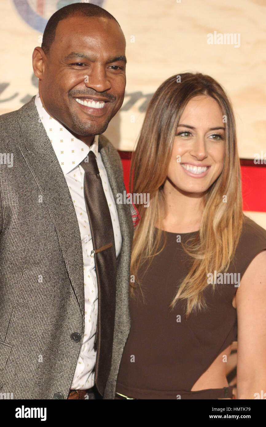 Darren Woodson, Tiffany Axner attends ESPN: The Party 2017 