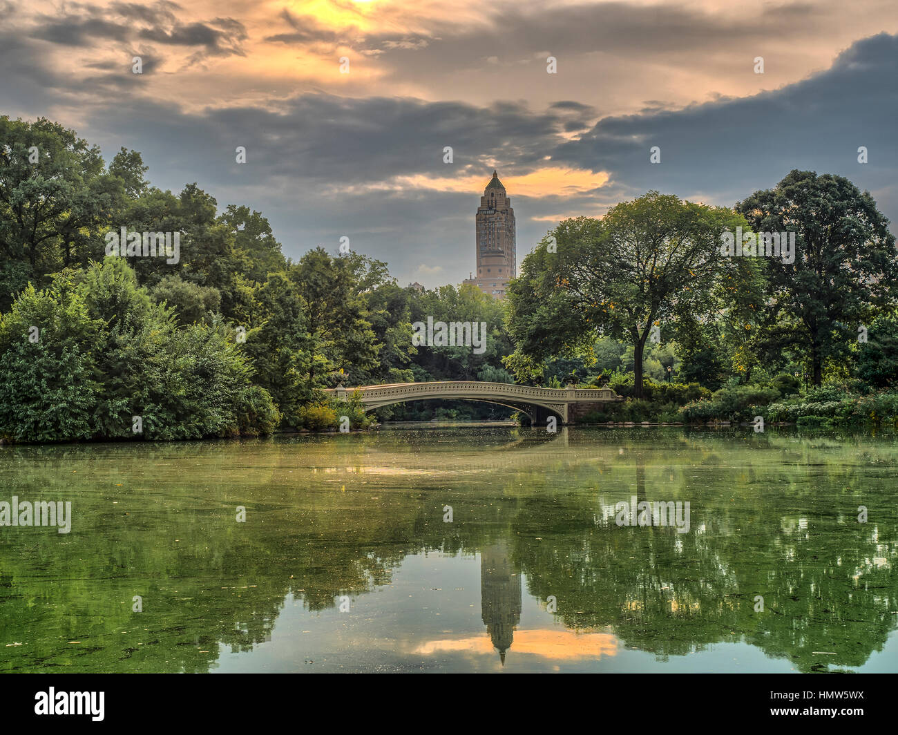 The Bow Bridge is a cast iron bridge located in Central Park, New York ...