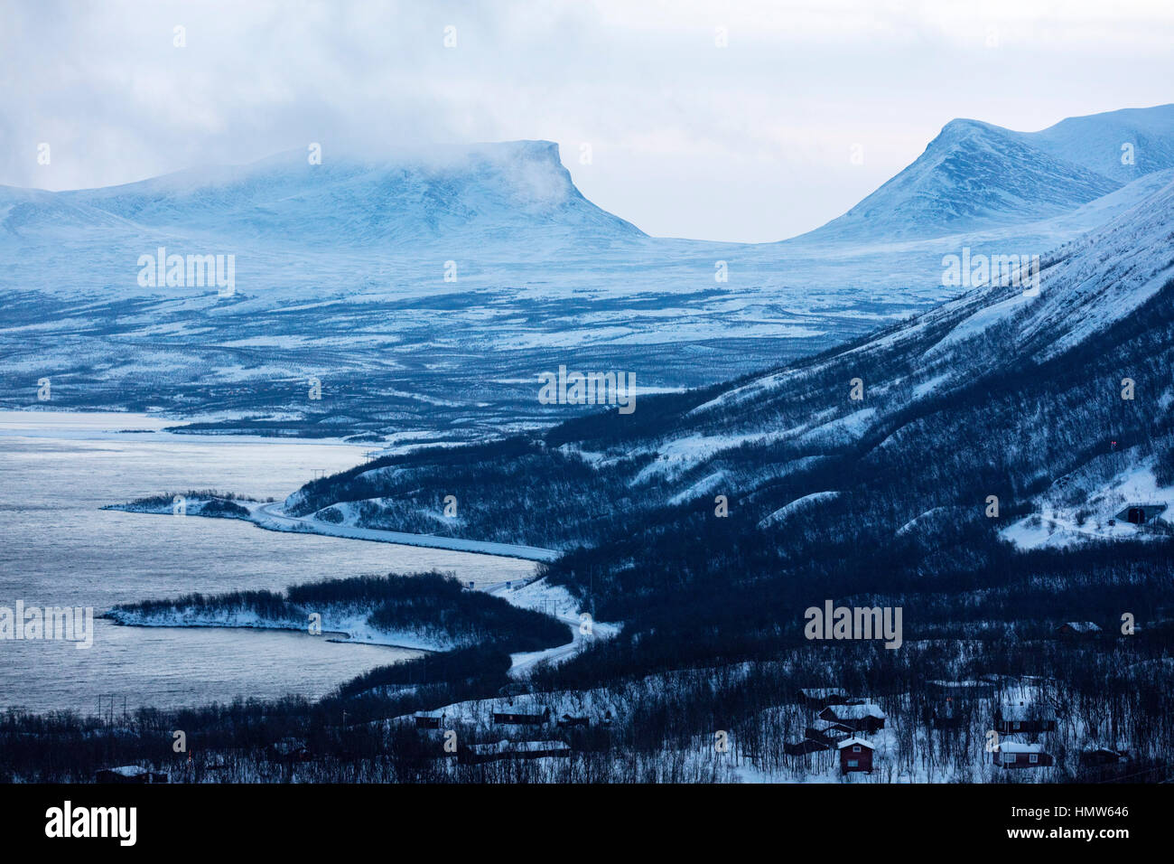 Trough valley of Lapporten, Björkliden, Lapland, Sweden Stock Photo Alamy